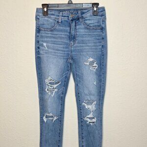 American Eagle Hi-Rise Distressed Women's Jegging, Size 6 Regular